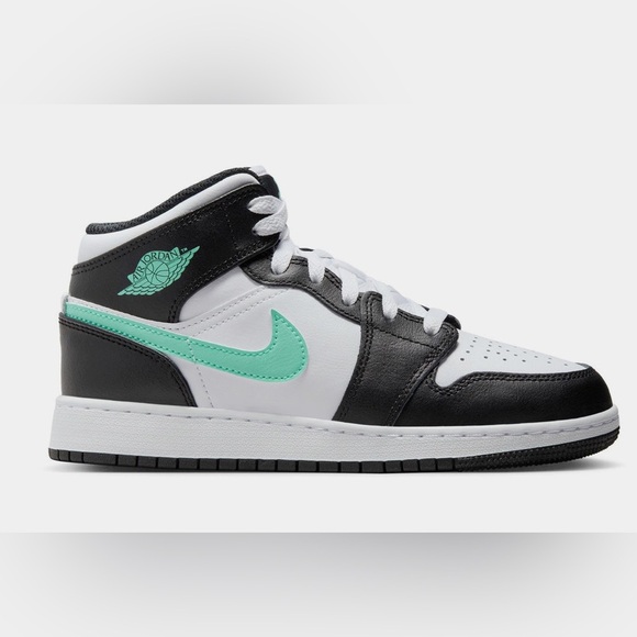 Nike Other - Youth NIKE Air Jordan 1 Mid high top sneakers- green glow/white/black. Size 6.5Y